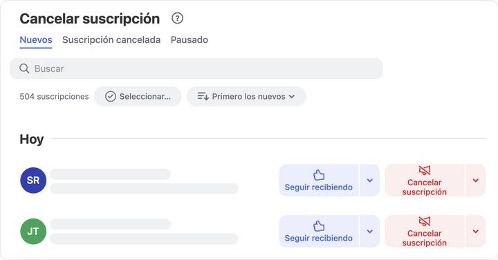 Darse de baja de las listas de correo con Unsubscriber