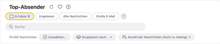 Die Vorschau enthält nur E-Mail-Metadaten