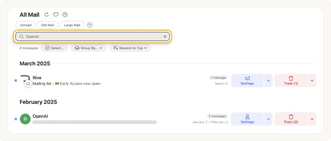 Clean Email Search Basics