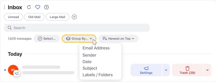 Click the Group By drop-down
