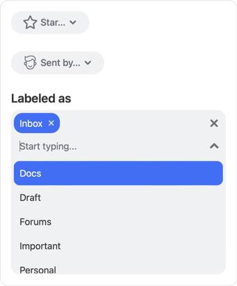 Click the Labeled As drop-down