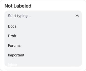 Click the Not Labeled drop-down