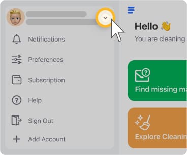 Opening the Account Menu