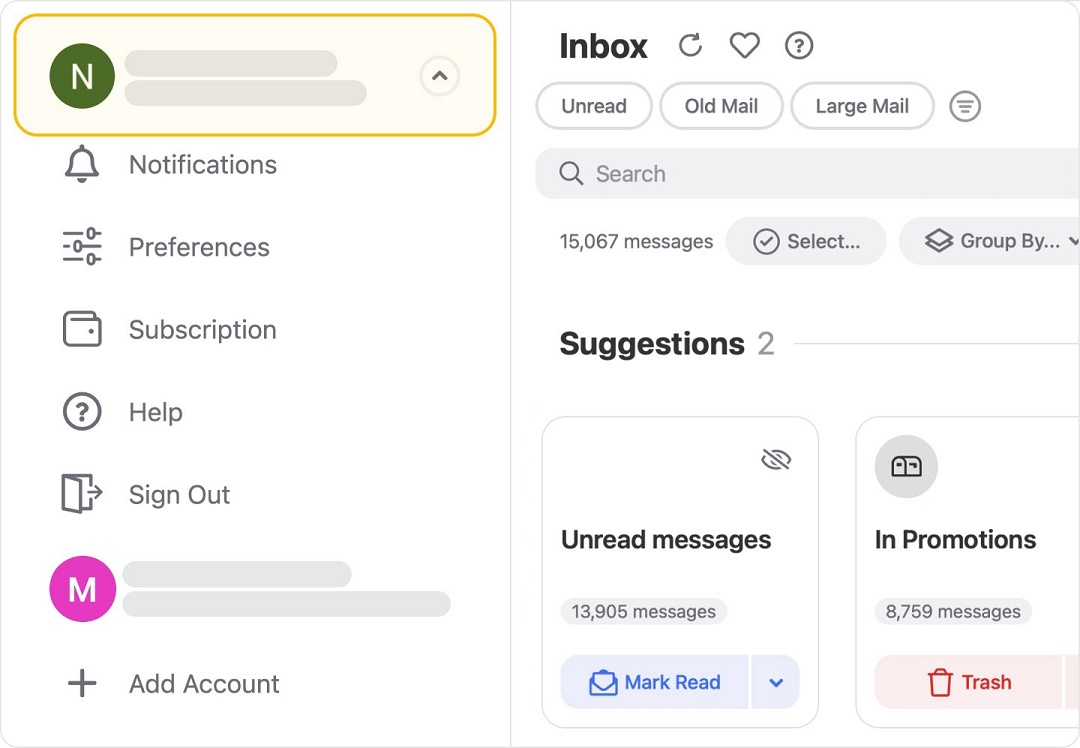 Using the Clean Email Mobile App