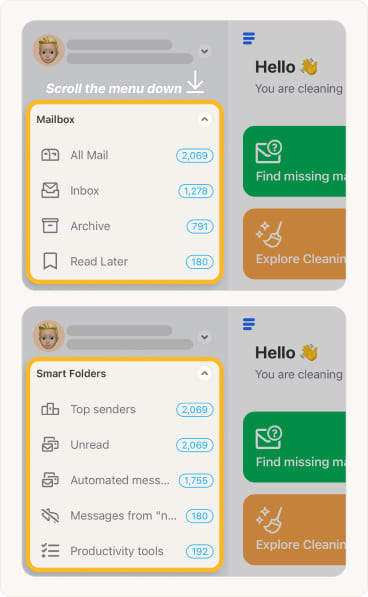Viewing Your Mail Folders