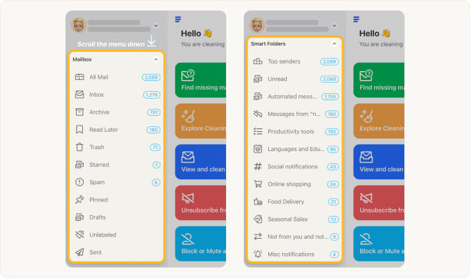 Viewing Your Mail Folders