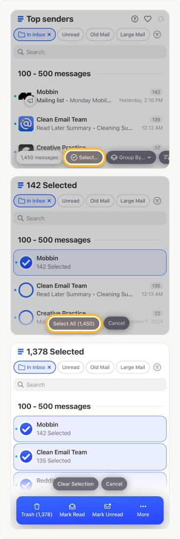 Select all groups