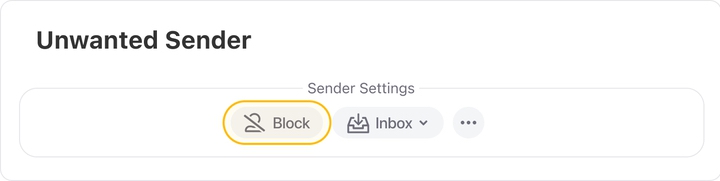 You can block actual senders one-by-one