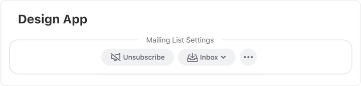 Mailing List Settings