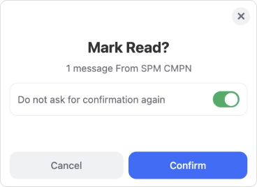 Click Confirm to mark the messages