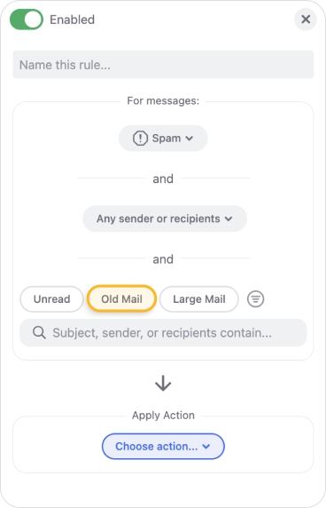 Click Old mail