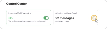 The number of messages Clean Email has processed in the last seven days