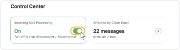 Turn off to disable all processing of incoming mail
