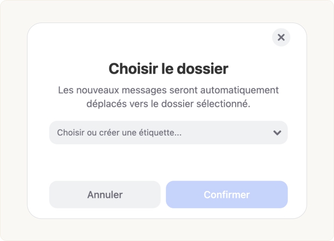 Choisissez Envoyer vers le dossier