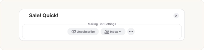 Mailing List Settings
