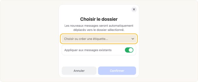 Messages des listes de diffusion envoyés vers un autre dossier de messagerie spécifique