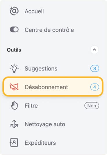 Utiliser le Désabonnement