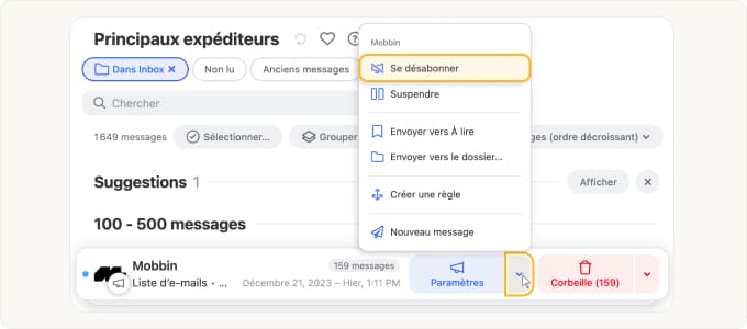 Autres méthodes pour se désabonner