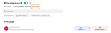 Annuler la mise en pause des messages de listes d’e-mails de l’expéditeur