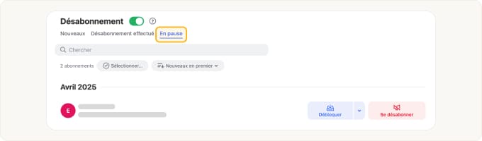 Annuler la mise en pause des messages de listes d’e-mails de l’expéditeur