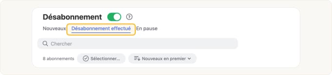 Gérer le désabonnement des listes d’e-mails