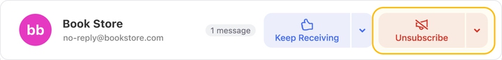 To Unsubscribe from a mailing list, click or tap Unsubscribe
