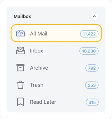 Choose the All Mail folder in the left-hand navigation menu