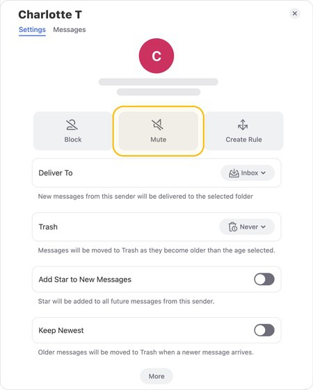 Click Mute in the right-hand pane