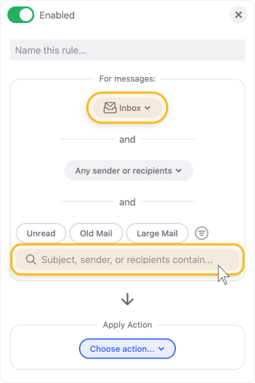 Click Choose action…