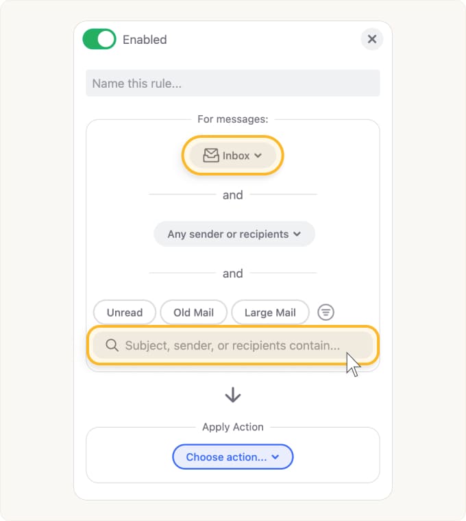 Click Choose action…