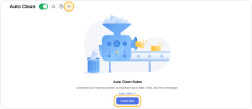 Click Create Rule to add an Auto Clean rule