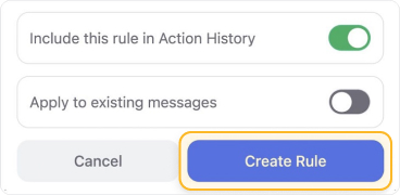 Finally, click Create rule