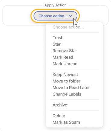 Select the action