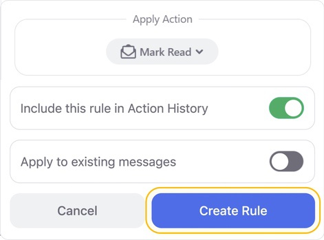 Click Create Rule to finish setting up the Auto Clean rule