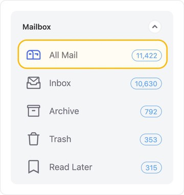 Select the All Mail folder