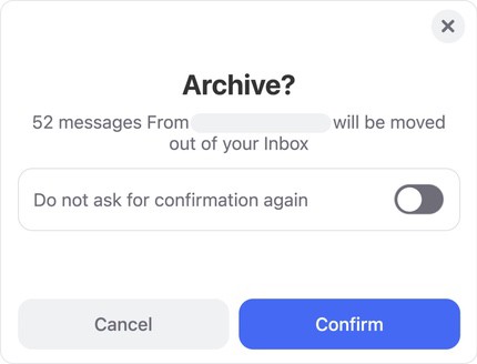 Take the action on all selected messages