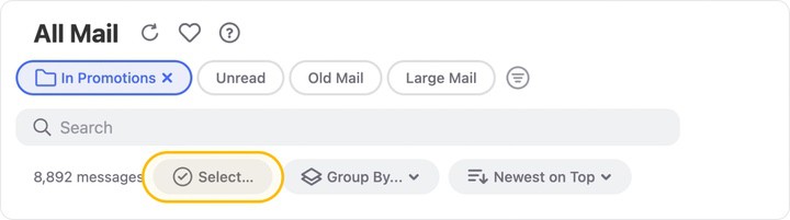Click Select… just below the All Messages