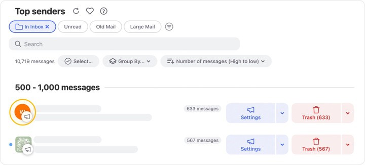 Select multiple message groups and keep only the newest