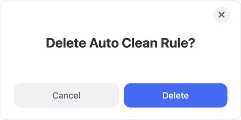 Click Delete to confirm