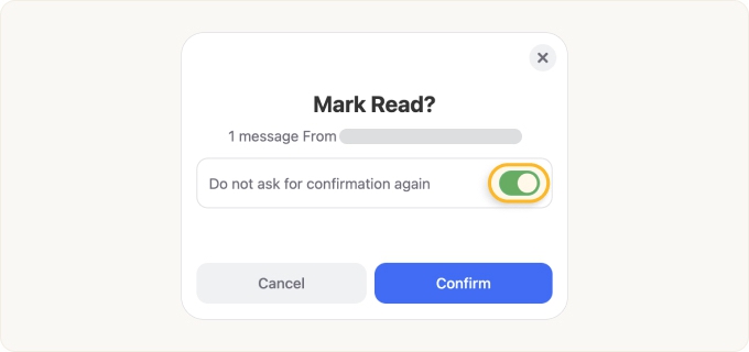 A confirmation dialog asks you to verify the action you want to perform