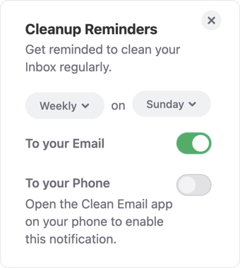 The To your Email option will be selected by default