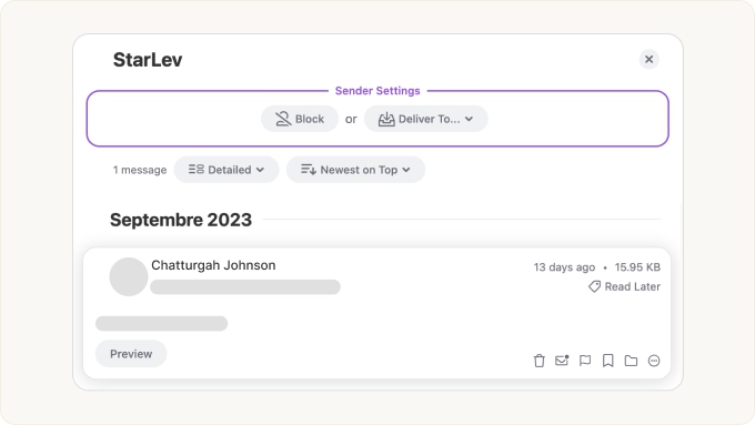 Click Preview to inspect the message