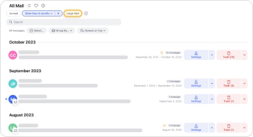 Filter, sort, and bulk delete old emails