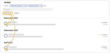 Choose specific groups or click Select all