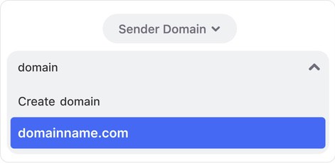 Type the domain and select it from the list Clean Email shows