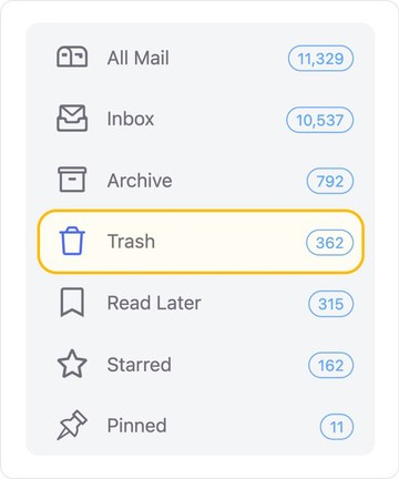 How to retrieve a deleted email in Clean Email