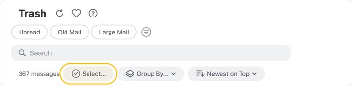 Select the message or message group you want to restore