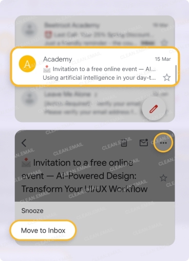 Retrieve archived emails in Gmail