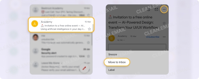 Retrieve archived emails in Gmail