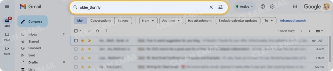 Archive Gmail emails by age